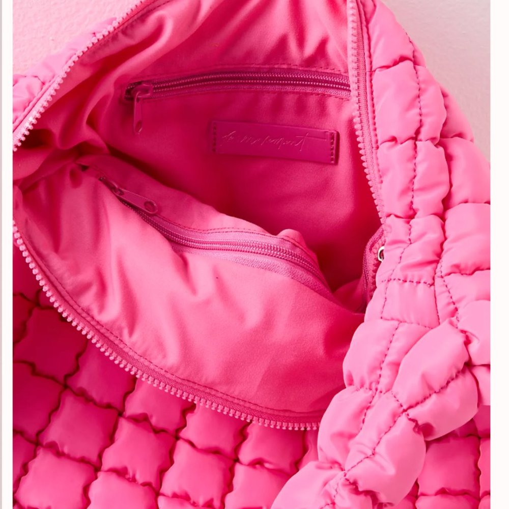 Free People FP Movement Quilted Carryall Bubblegum Pink - Factory Sealed - Picture 10 of 16